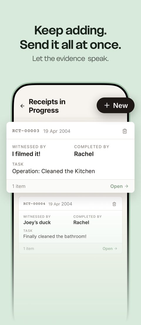 Receipt screen 3
