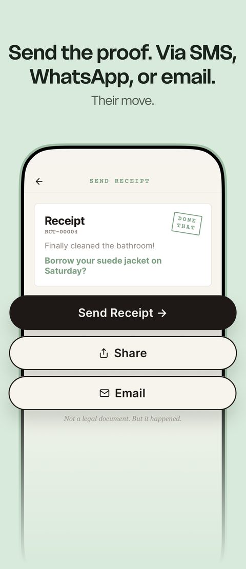 Receipt screen 5