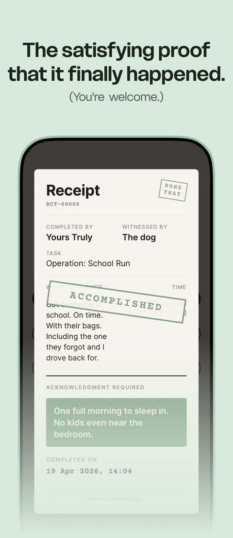 Receipt screen 7