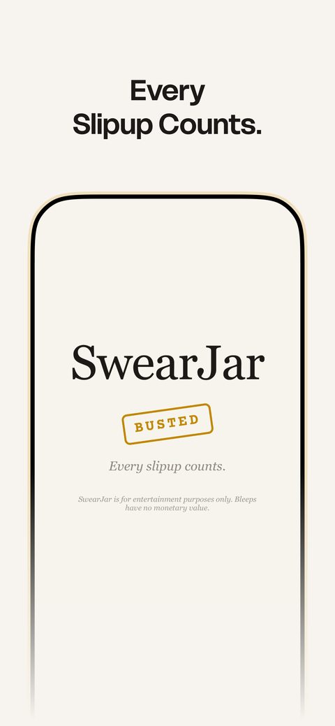 SwearJar landing screen